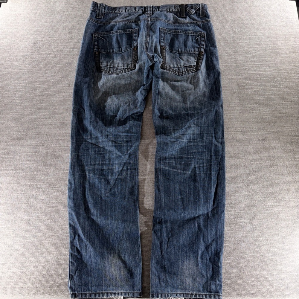 Marc Buchanan Pelle‎ Pelle Jeans Mens 36x32 Blue Good Straight Leg Dark Wash